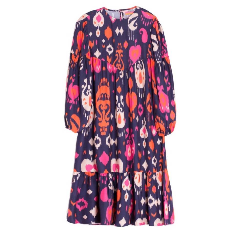 Vilagallo Multicolor Patterned Midi Dress